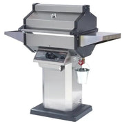 Phoenix SDSSOP gas grill with cast aluminum end caps on stainless steel column and bolt-down cast aluminum patio base